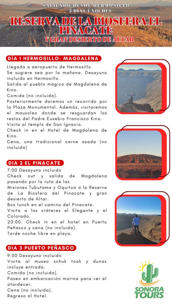 Reserva de la Biósfera El Pinacate y Gran Desierto de Altar 5 días - Image 2